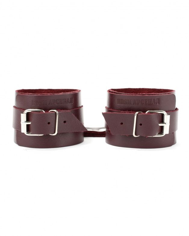 Бордовые наручники Maroon Handcuffs  2