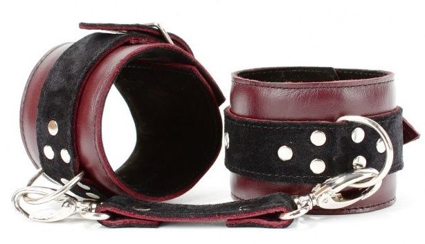 Бордовые наручники Maroon Shackles Of Hands 1