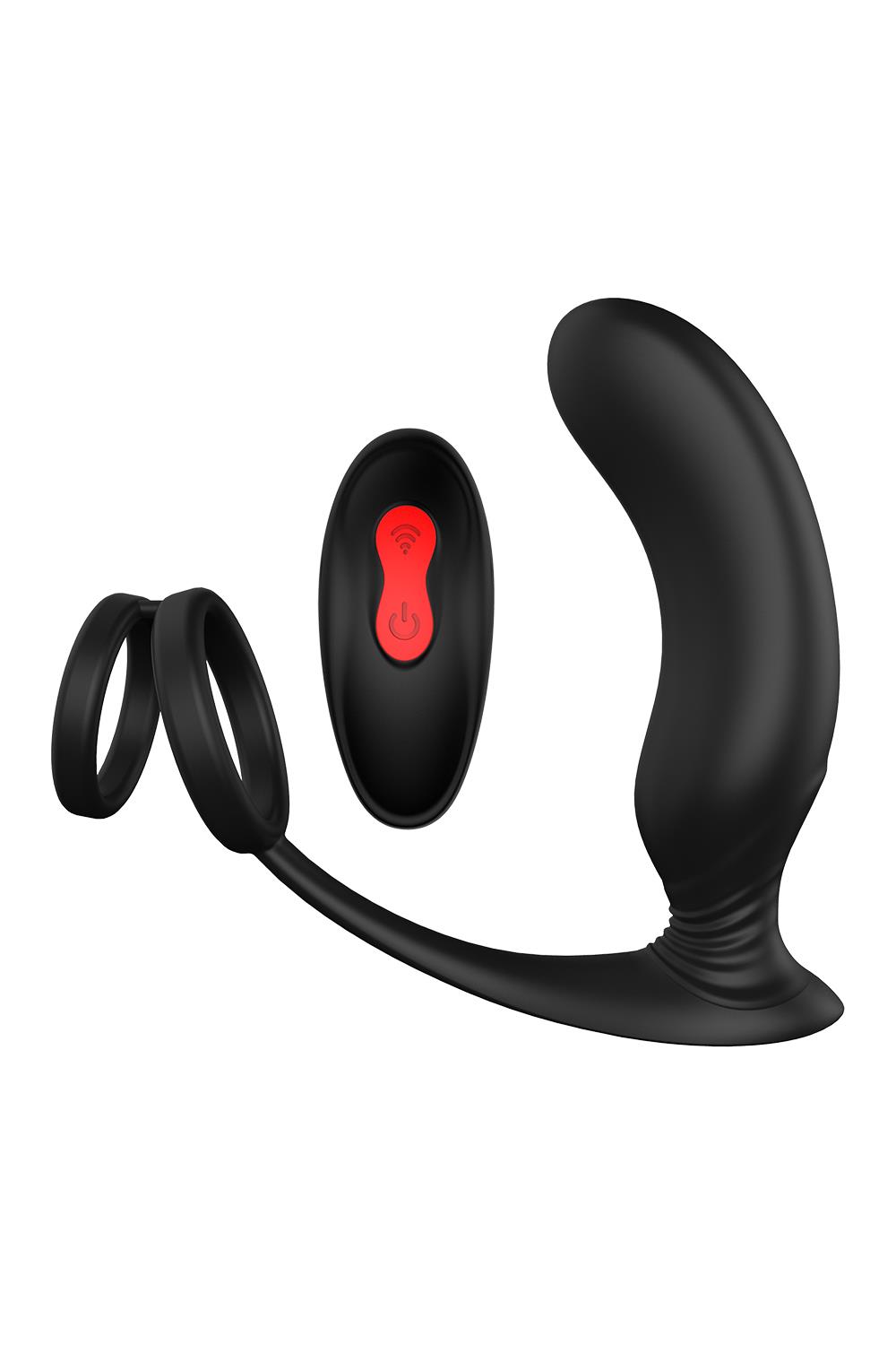 Черный массажер простаты Remote P-Pleaser - 15 см. 1