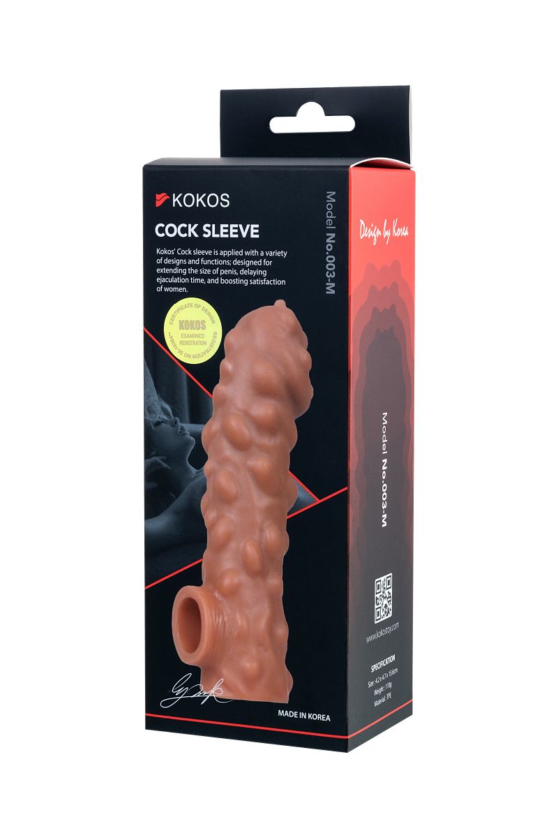 Насадка на фаллос с крупными бугорками Cock Sleeve 003 Size M - 15,6 см. 10