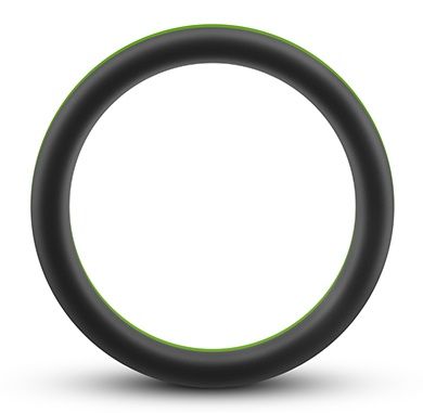 Черно-зеленое эрекционное кольцо Silicone Go Pro Cock Ring  2