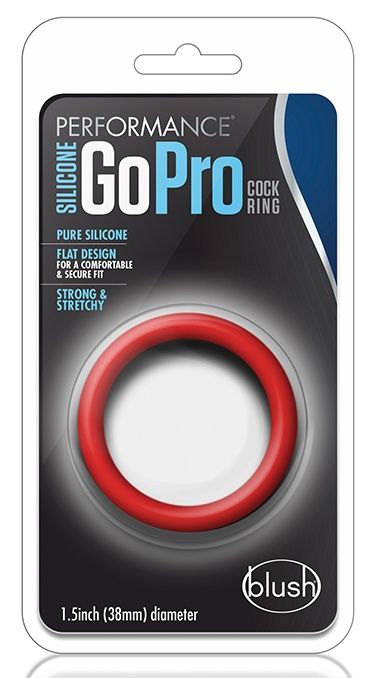Красное эрекционное кольцо Silicone Go Pro Cock Ring  3