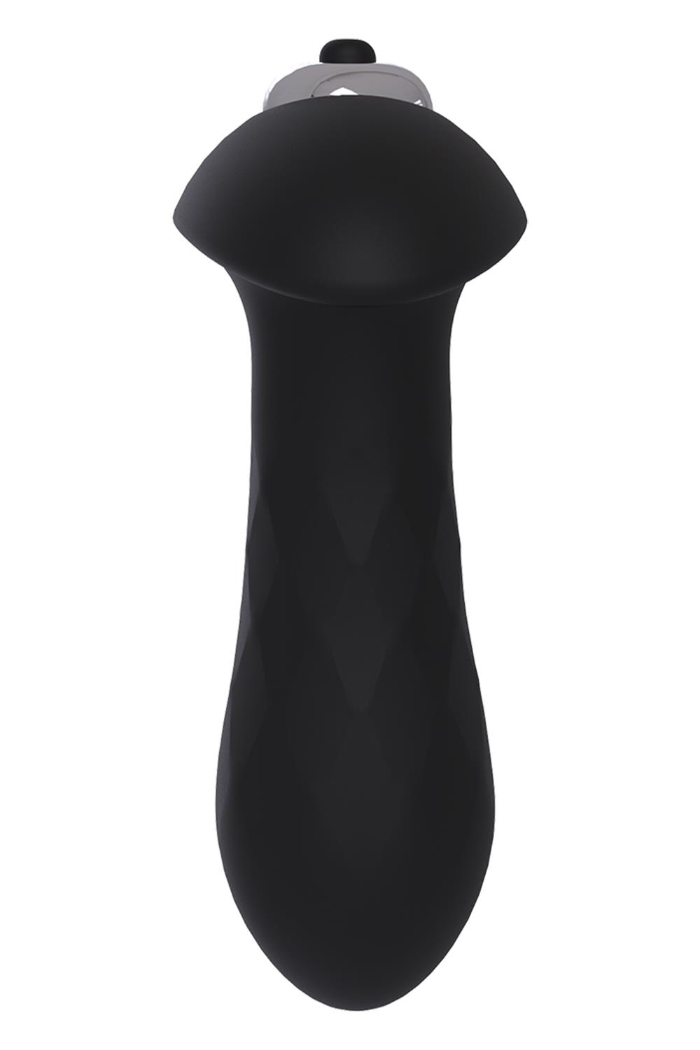 Черная анальная вибровтулка Single Speed Diamond Plug - 10 см. 4