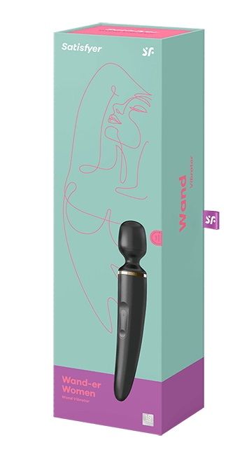 Черный вибратор Satisfyer Wand-er Woman 4