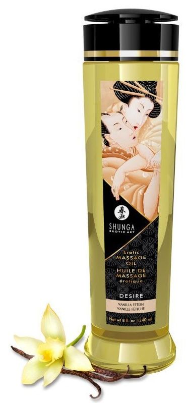 Массажное масло с ароматом ванили Desire - 240 мл.  2