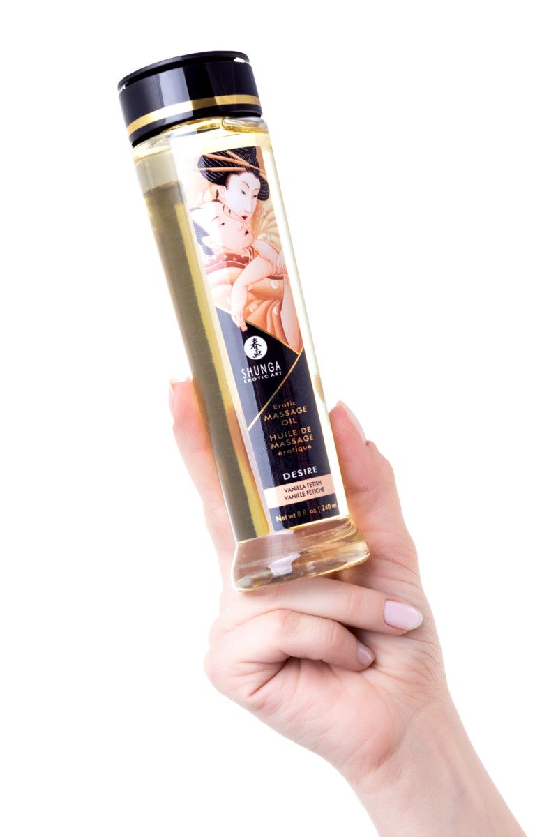 Массажное масло с ароматом ванили Desire - 240 мл.  4
