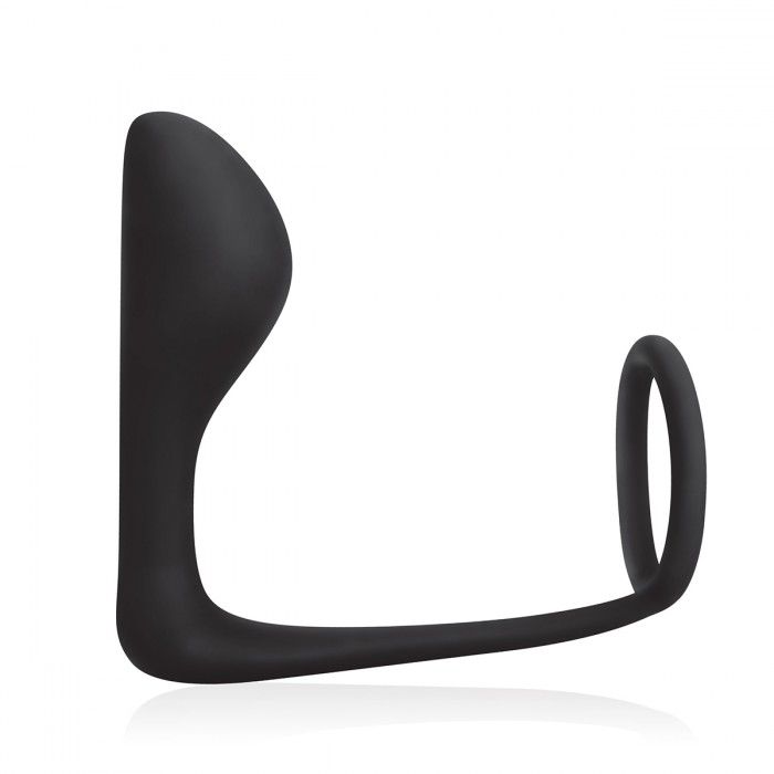 Стимулятор простаты с фиксацией эрекционным кольцом Prostate Gear 1