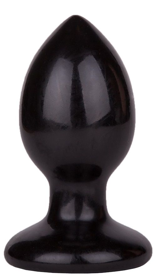 Черный анальный плаг Glide M - 10,3 см. 1