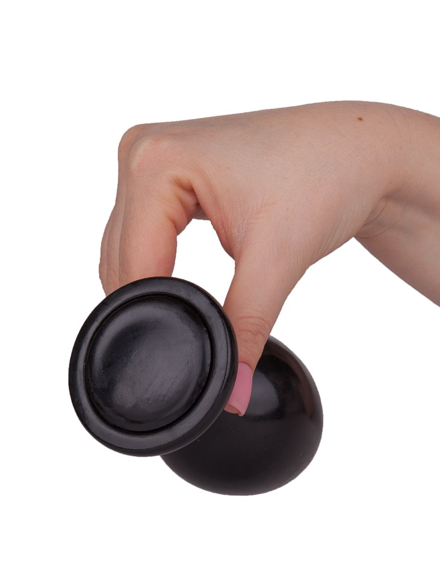 Черный анальный плаг Glide L - 11,7 см. 5