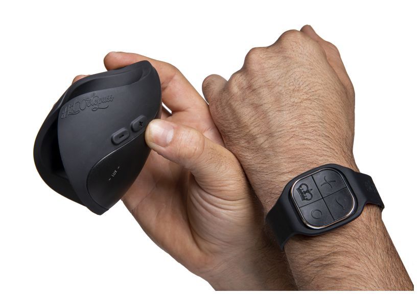 Темно-серый инновационный мужской осциллятор PULSE SOLO LUX с пультом ДУ 3