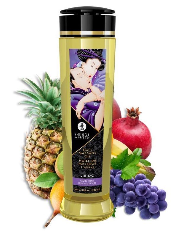 Массажное масло Libido Exotic Fruits с ароматом экзотических фруктов - 240 мл. 1