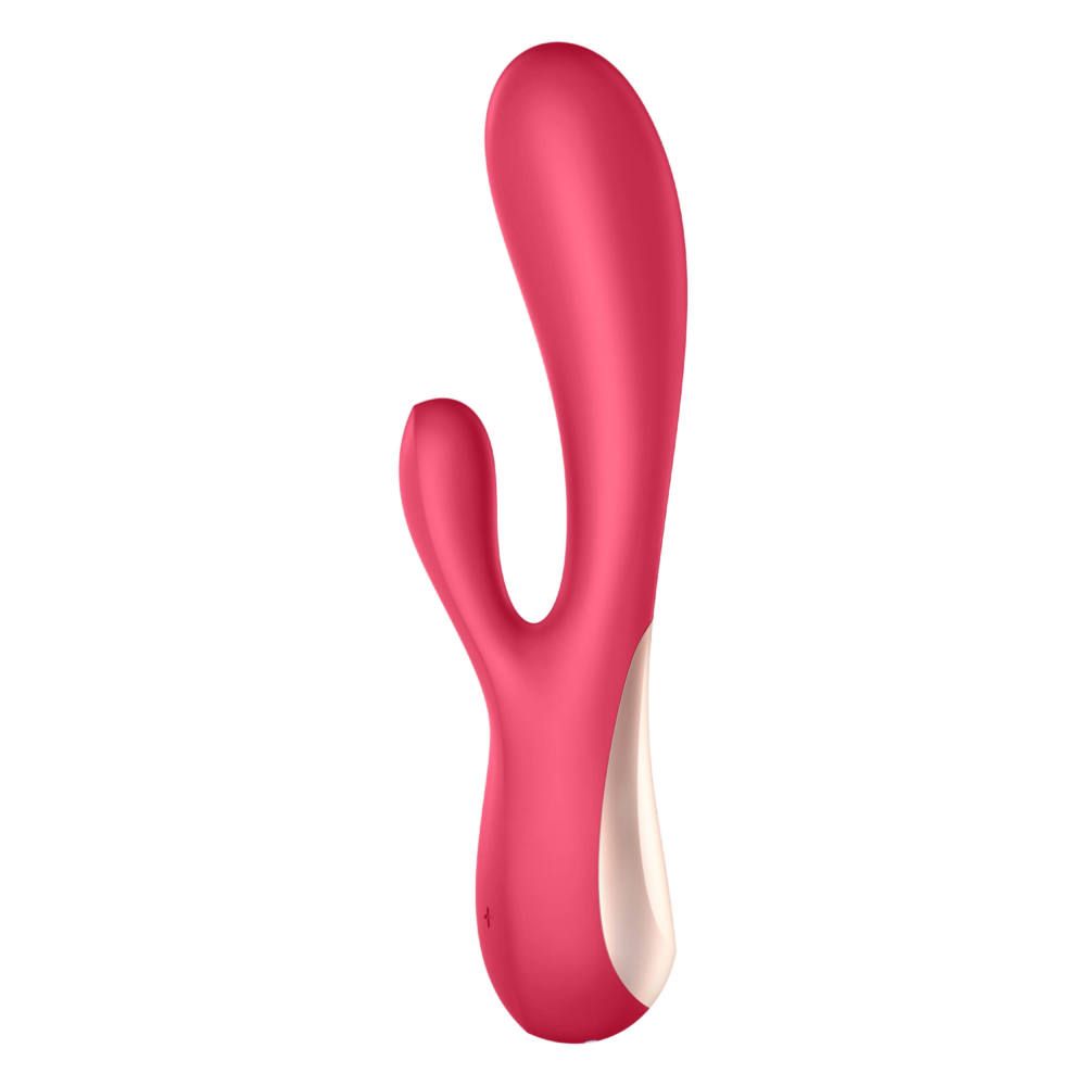 Красный вибратор-кролик Satisfyer Mono Flex с управлением через приложение - 20,4 см. 2