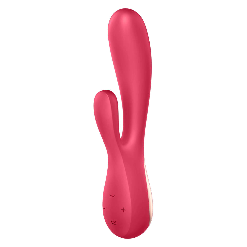 Красный вибратор-кролик Satisfyer Mono Flex с управлением через приложение - 20,4 см. 1