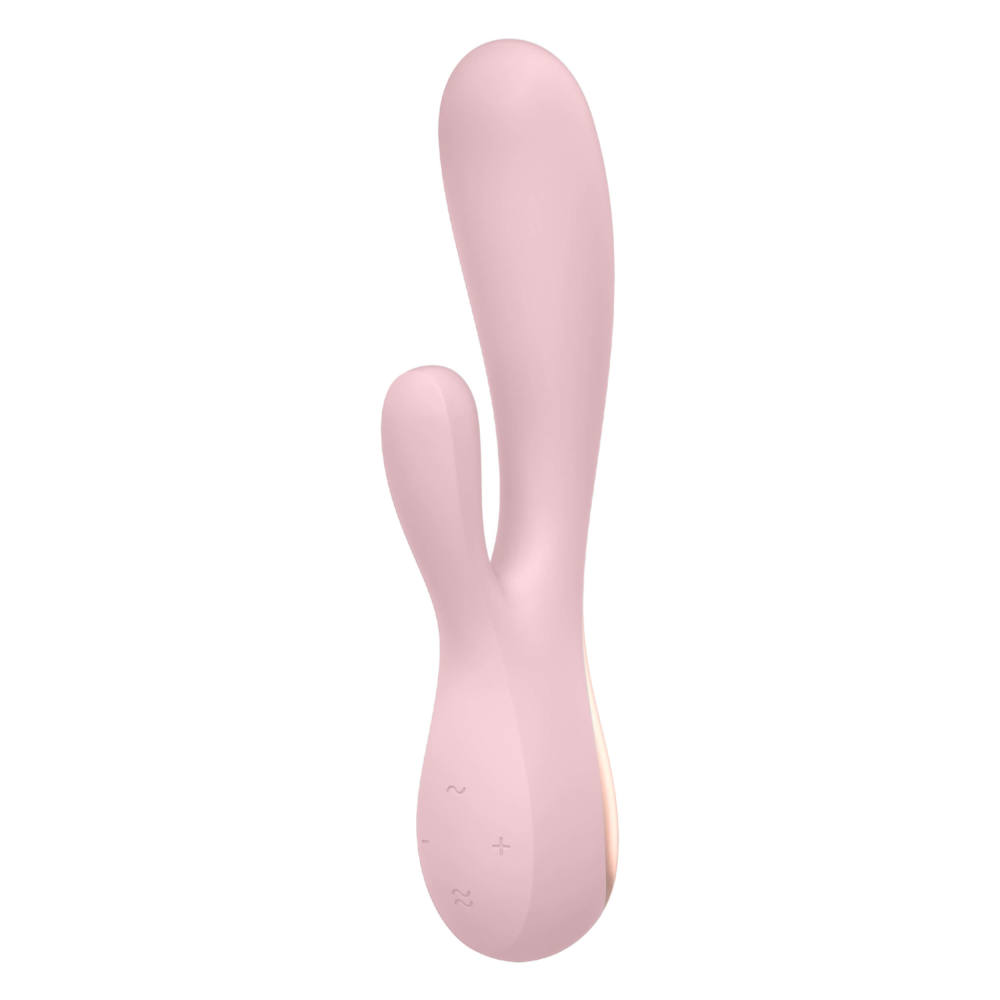 Розовый вибратор-кролик Satisfyer Mono Flex с управлением через приложение - 20,4 см. 1