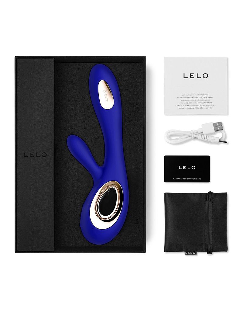 Синий вибратор-кролик Lelo Soraya Wave - 21,8 см. 3
