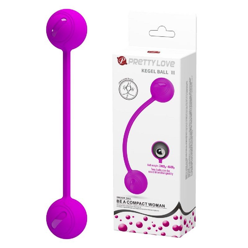 Лиловые вагинальные шарики KEGEL BALL III 2