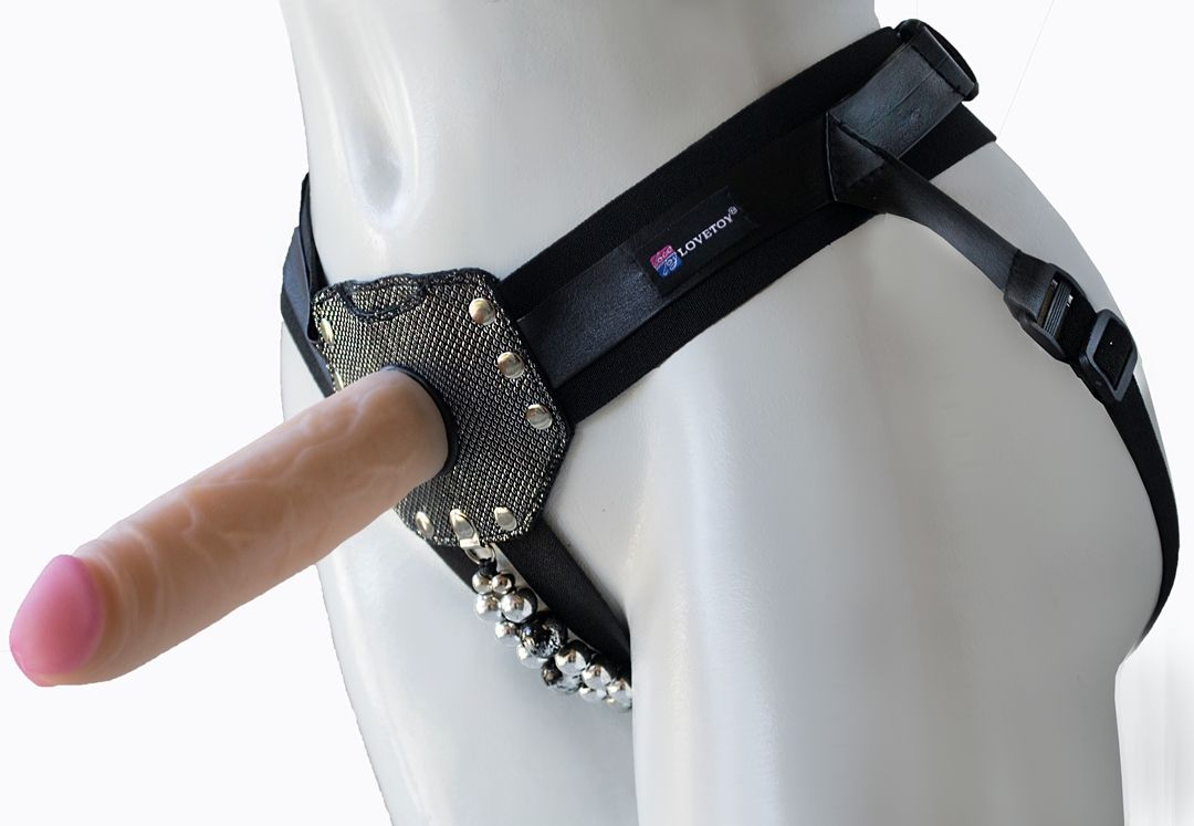 Пояс-трусики с насадкой Glamour Silver - 15,5 см. 13