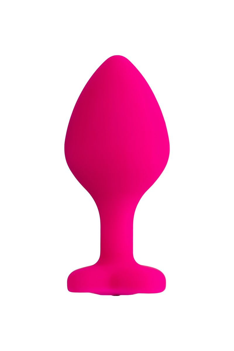 Розовая анальная втулка Diamond Heart с прозрачным кристаллом - 8 см. 4