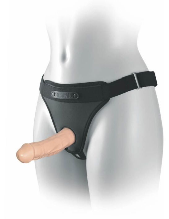 Неопреновые трусики с реалистичной насадкой - 20 см. 1