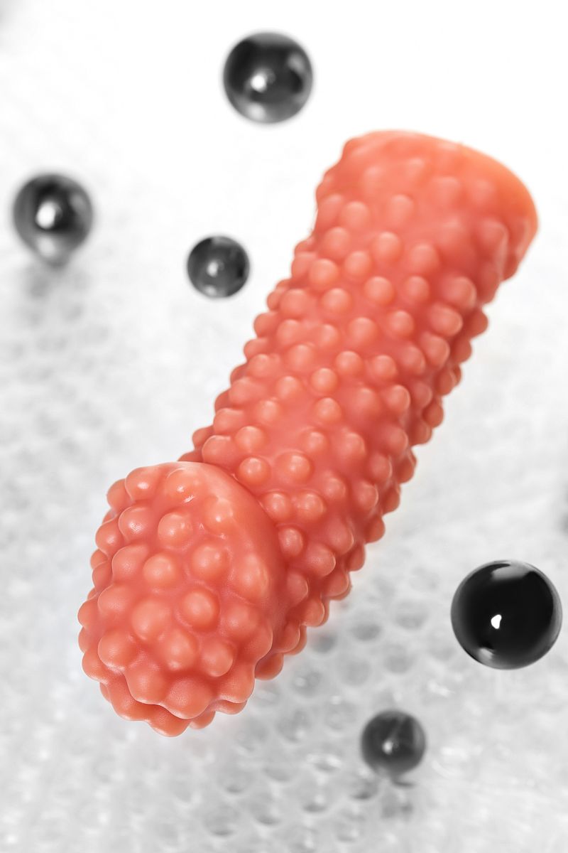 Реалистичная насадка на пенис с бугорками - 16,5 см. 11