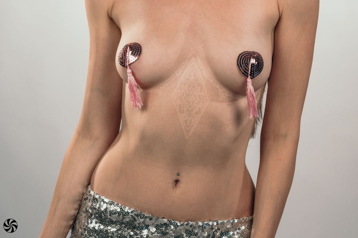 Розовые пэстисы-сердечки Gipsy с кисточками 3