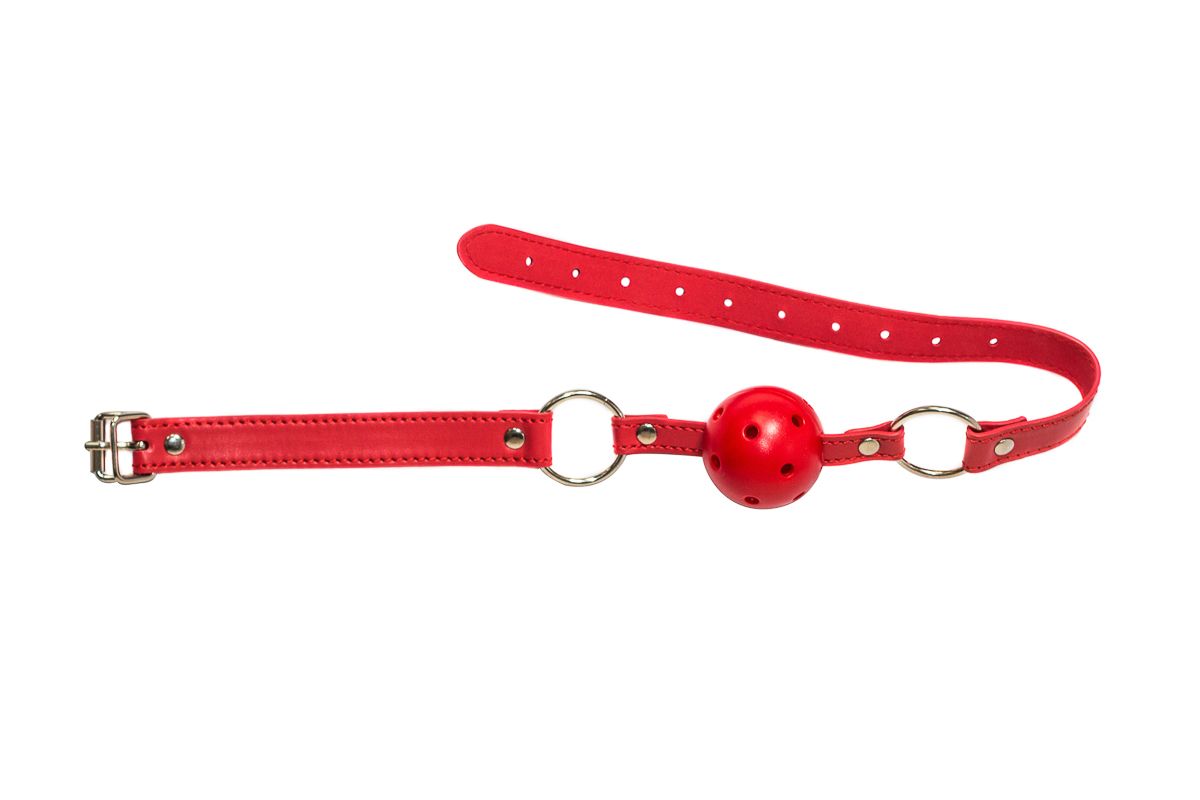 Красный кляп-шарик Firecracker 2