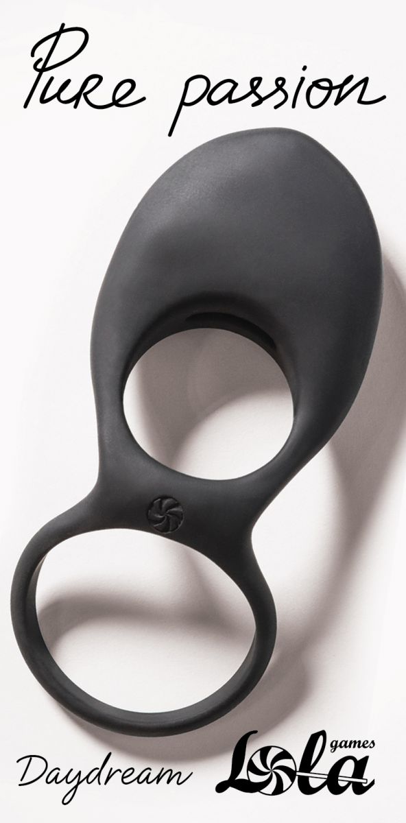 Черное эрекционное виброкольцо Daydream 1