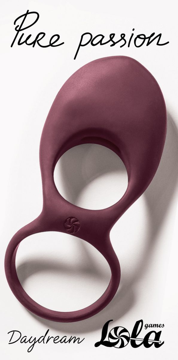 Бордовое эрекционное виброкольцо Daydream 1