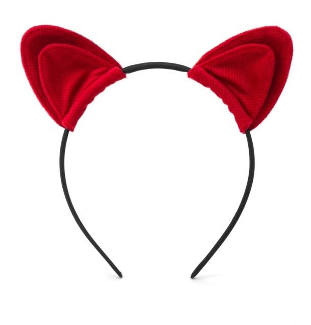 Красный стильный ободок-ушки My rules 1