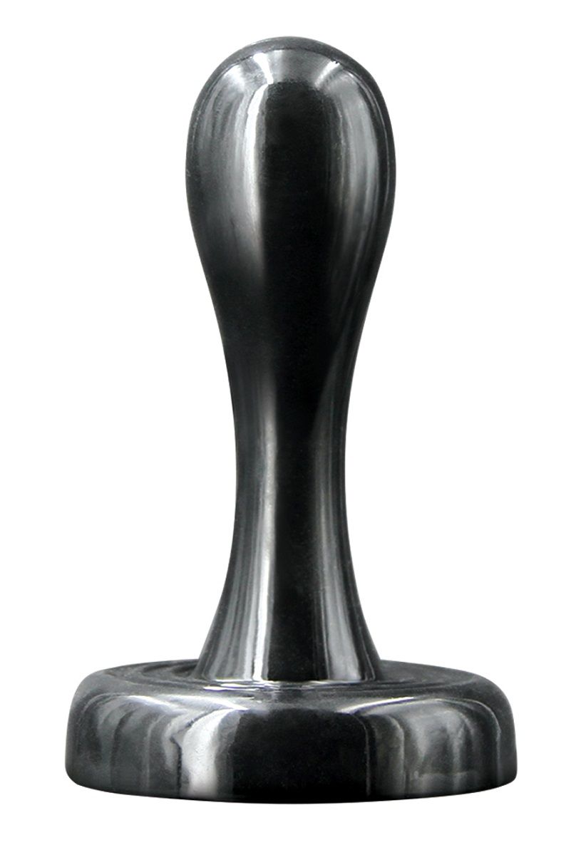 Черная анальная пробка Bowler Plug SM - 8,4 см. 1