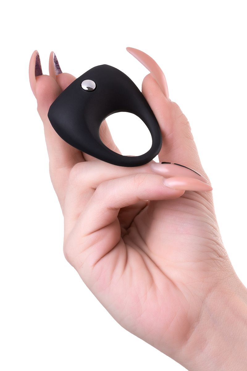 Черное эрекционное виброкольцо Erotist Cosm 5