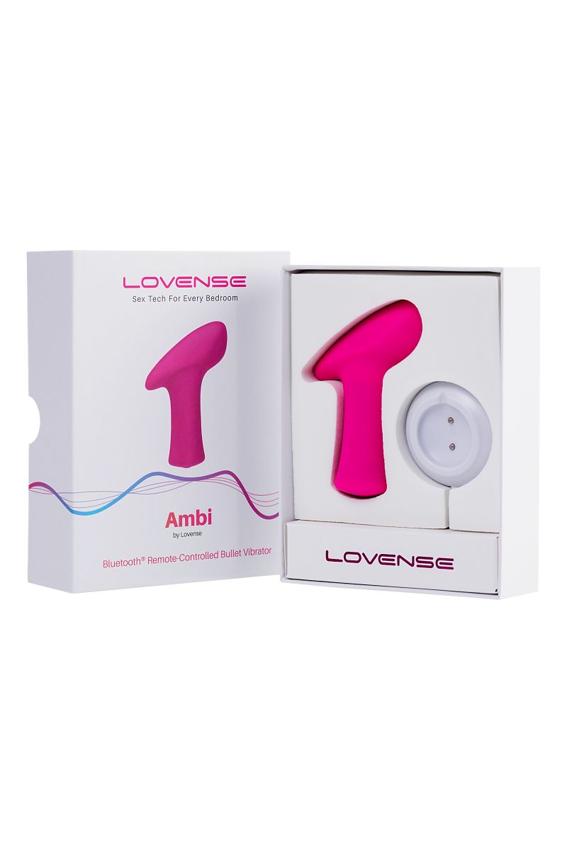 Ярко-розовая вибропуля Lovense Ambi 9