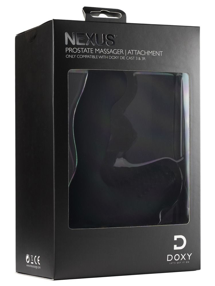 Черная насадка на вибратор Doxy для массажа простаты Prostate Massager 4