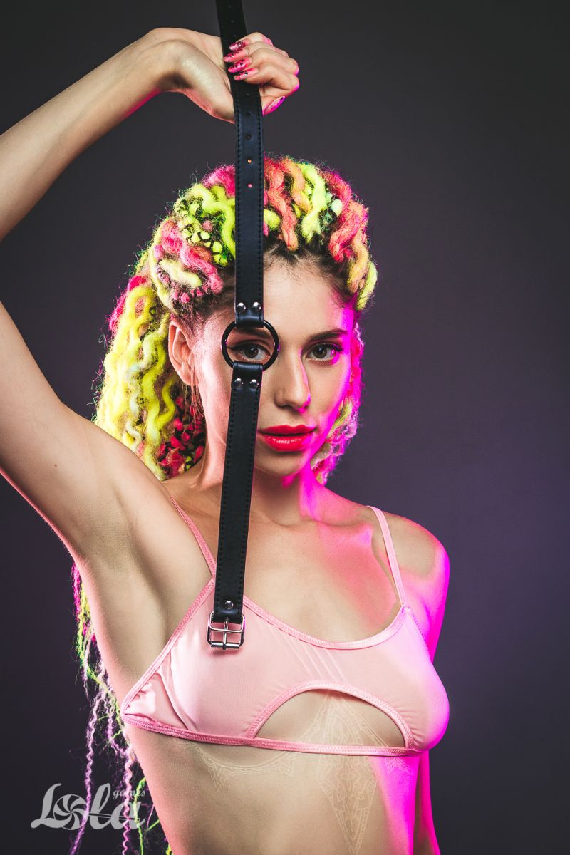 Черный кляп-кольцо Modesty 5