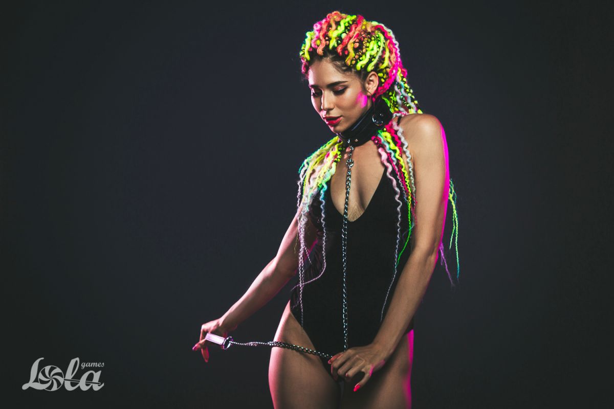 Черный ошейник Fetish с поводком 4