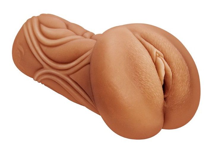 Кофейный мастурбатор-вагина Dumpling 1