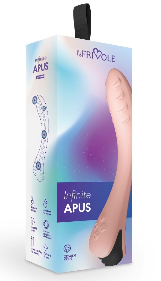 Персиковый вибратор для G-точки Apus - 19 см. 3