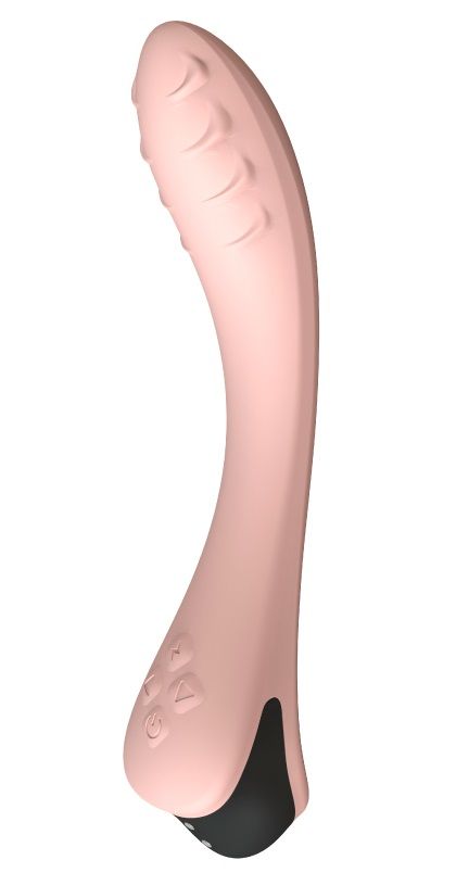 Персиковый вибратор для G-точки Apus - 19 см. 1