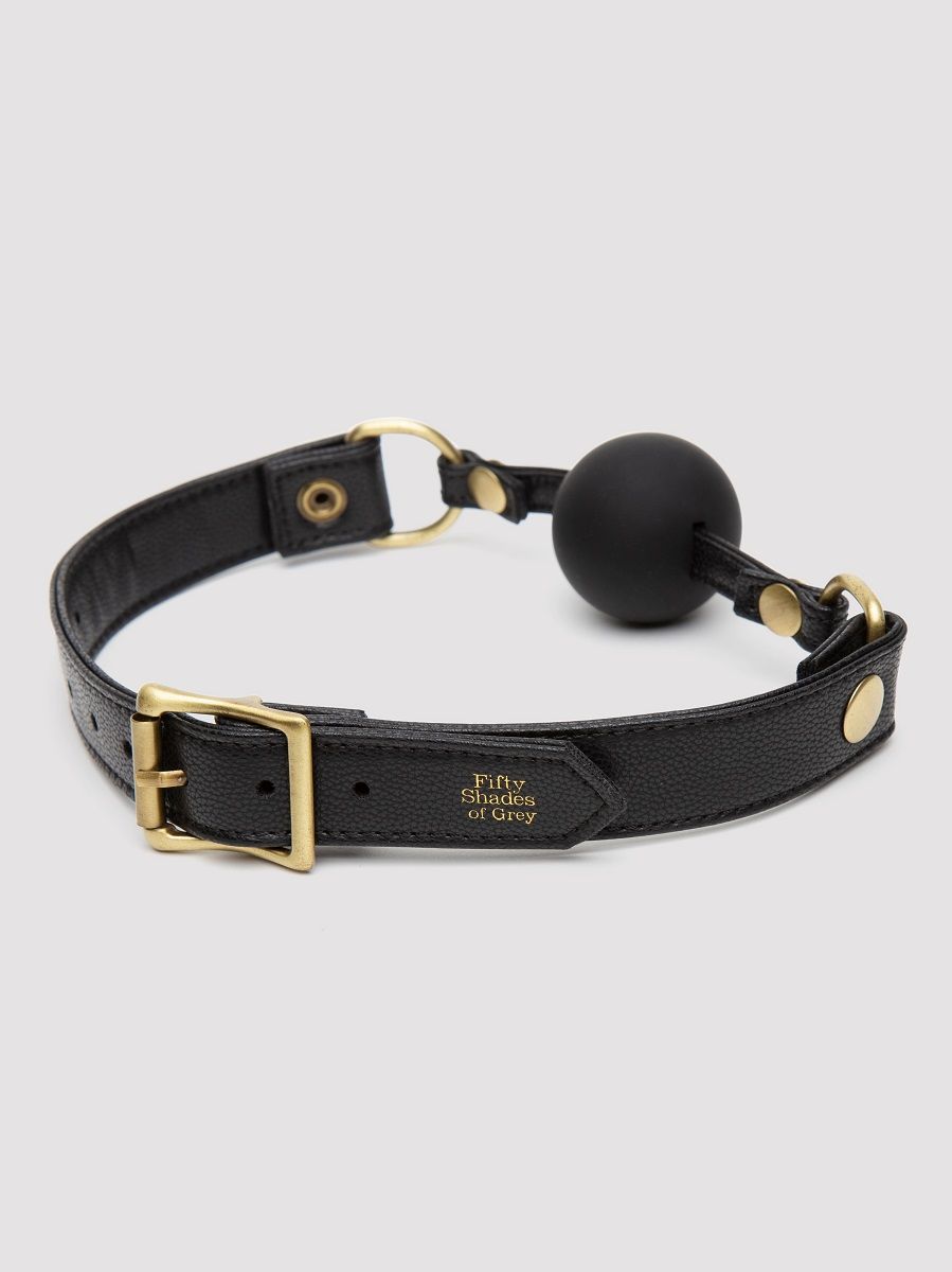 Черный кляп-шар Bound to You Faux Leather Ball Gag 2