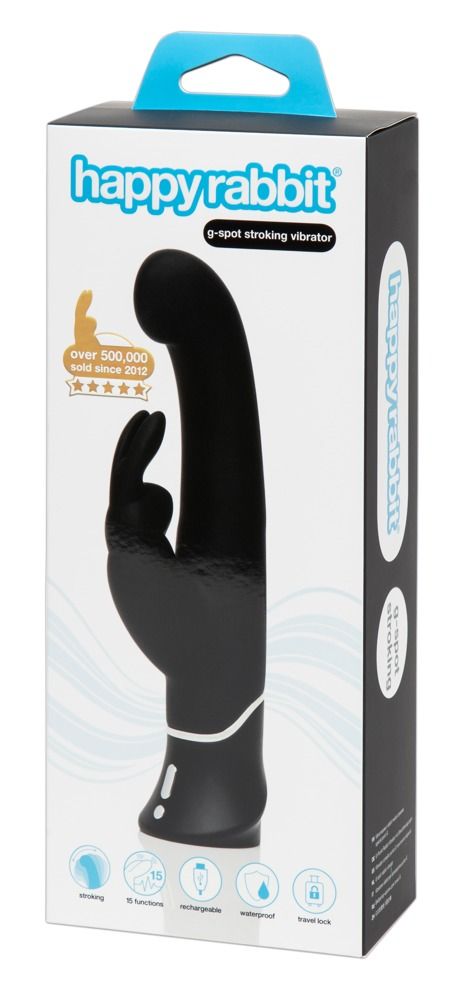 Черный вибратор-кролик G-Spot Stroking Vibrator - 24,2 см. 6