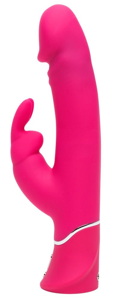 Розовый вибратор-кролик Realistic Dual Density Rechargeable Rabbit Vibrator - 25,5 см. 2