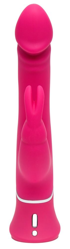 Розовый вибратор-кролик Realistic Dual Density Rechargeable Rabbit Vibrator - 25,5 см. 3