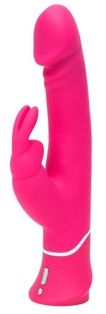 Розовый вибратор-кролик Realistic Dual Density Rechargeable Rabbit Vibrator - 25,5 см. 1