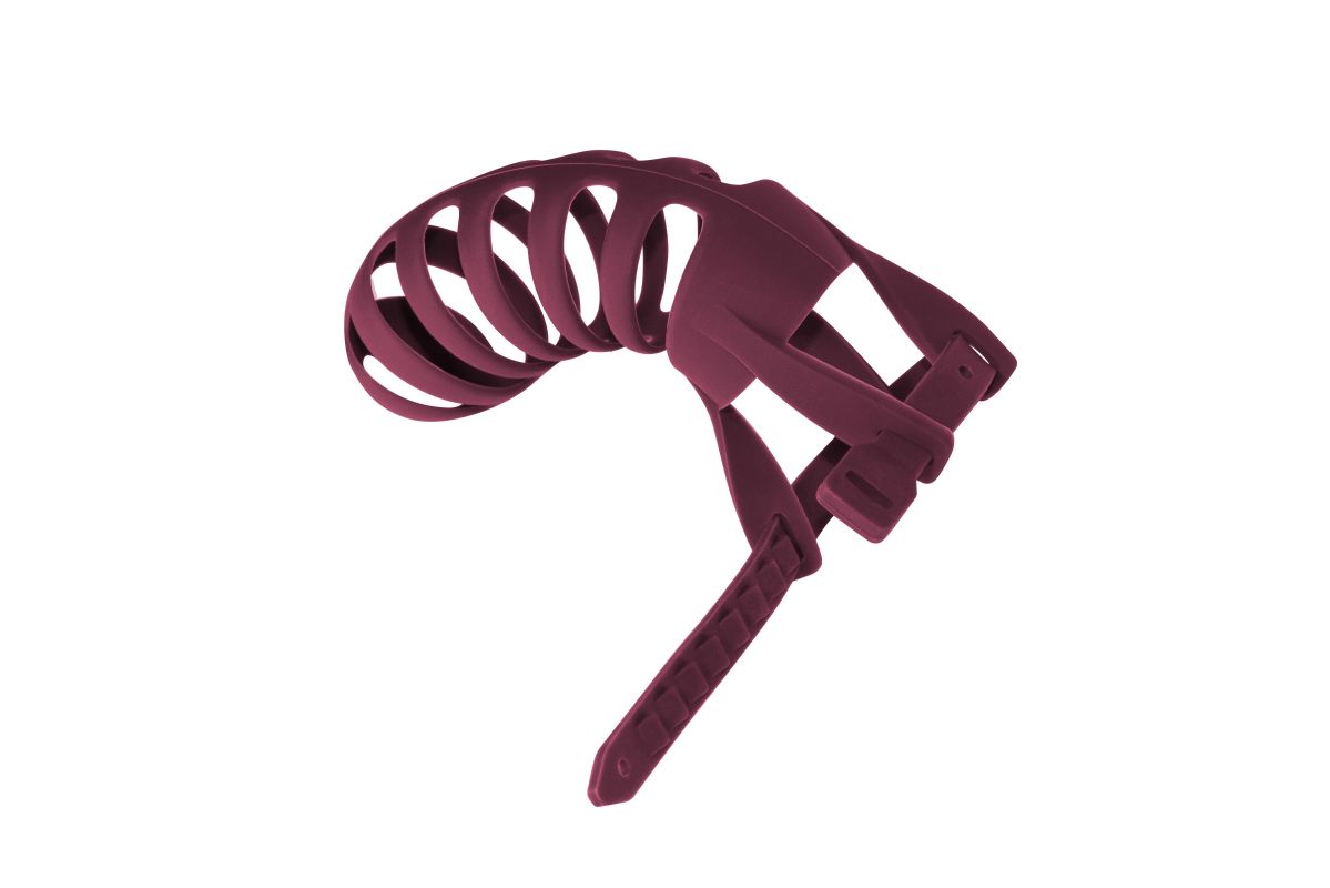 Мужской пояс верности бордового цвета Romello 3