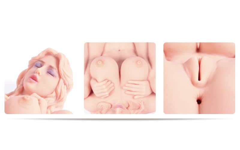 Телесный мастурбатор Victoria с двойным слоем материала 2