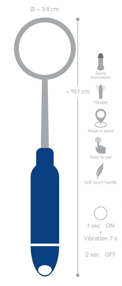 Синяя петля-стимулятор головки Glans Stimulation Loop - 19,1 см. 6