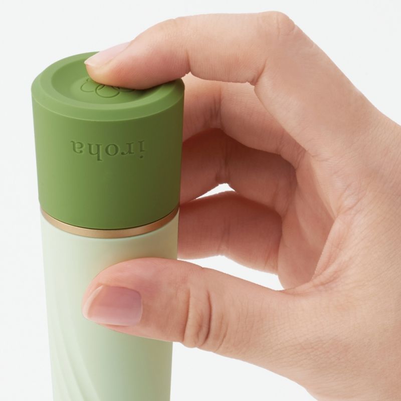 Салатовый вибратор с шаровидной мягкой головкой IROHA Rin+ Hisui - 16 см. 3