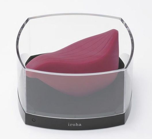Бордовый клиторальный стимулятор IROHA TORI 2