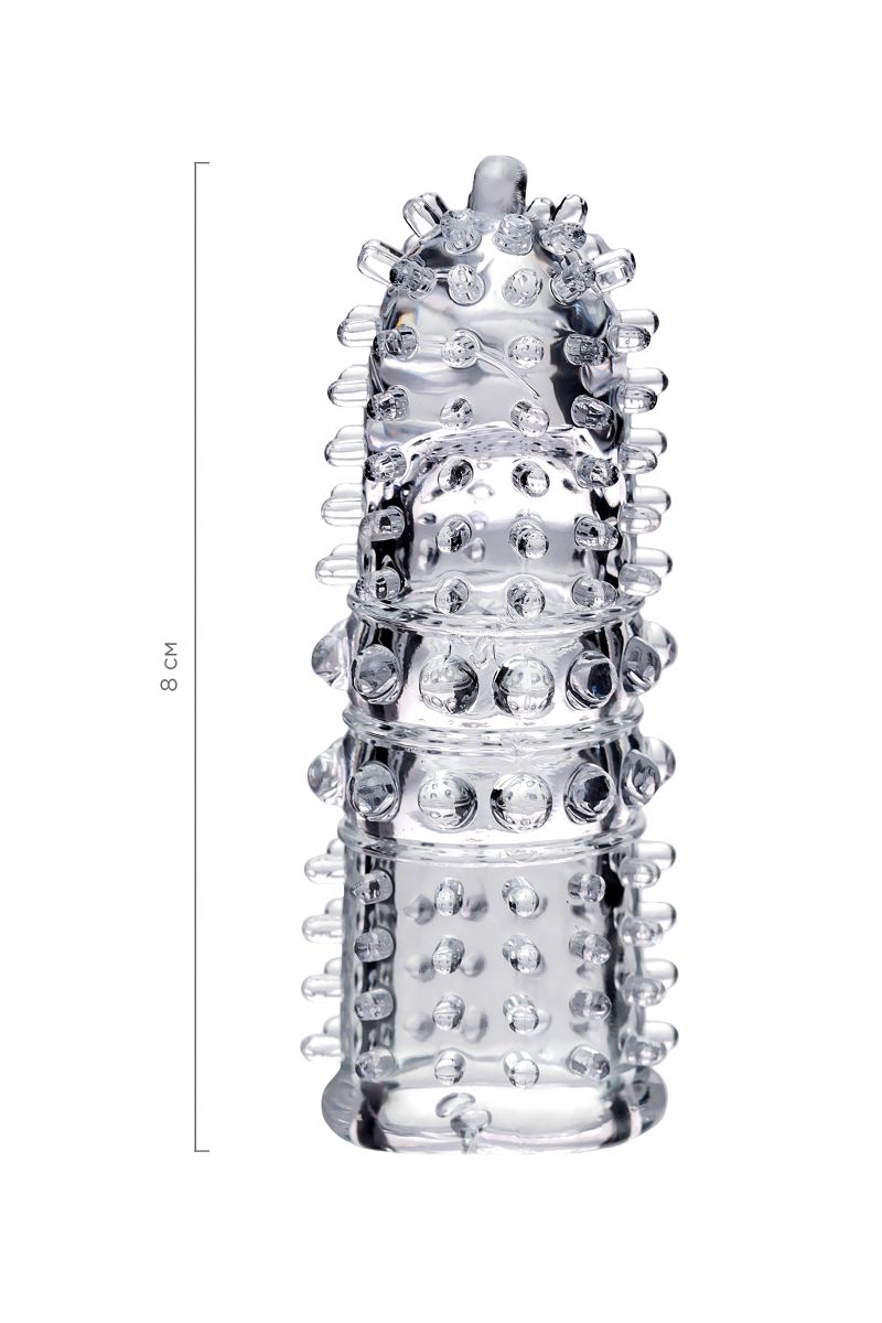 Прозрачная рельефная насадка на палец Arbo - 8 см. 7