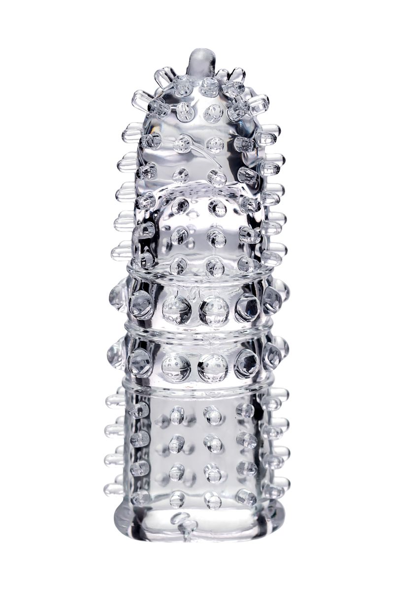 Прозрачная рельефная насадка на палец Arbo - 8 см. 1